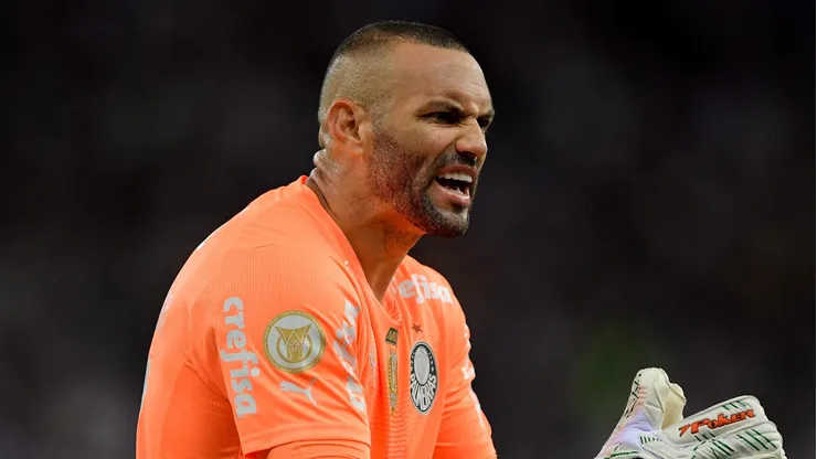 Weverton em partida pelo Palmeiras. Foto: Thiago Ribeiro/AGIF