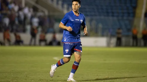 Pol Fernández jogador do Fortaleza durante partida contra o Moto Club no estadio Presidente Vargas (CE) pelo campeonato Copa Do Nordeste 2025.