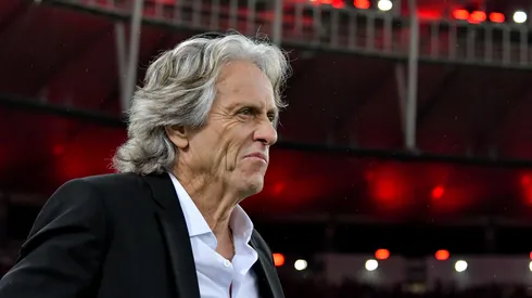 Jorge Jesus técnico do Flamengo durante partida contra o São Paulo no estádio Maracanã pelo campeonato Brasileiro A 2019.