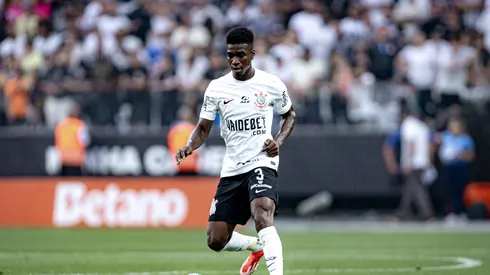Felix Torres jogador do Corinthians durante partida contra o Atletico-MG no estadio Arena Corinthians pelo campeonato Brasileiro A 2024.