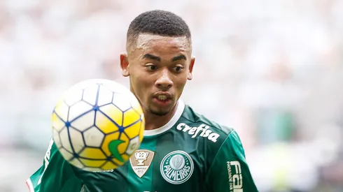 Gabriel Jesus do Palmeiras durante partida contra a Chapecoense pelo Campeonato Brasileiro A de 2016 na Arena Allianz Parque.