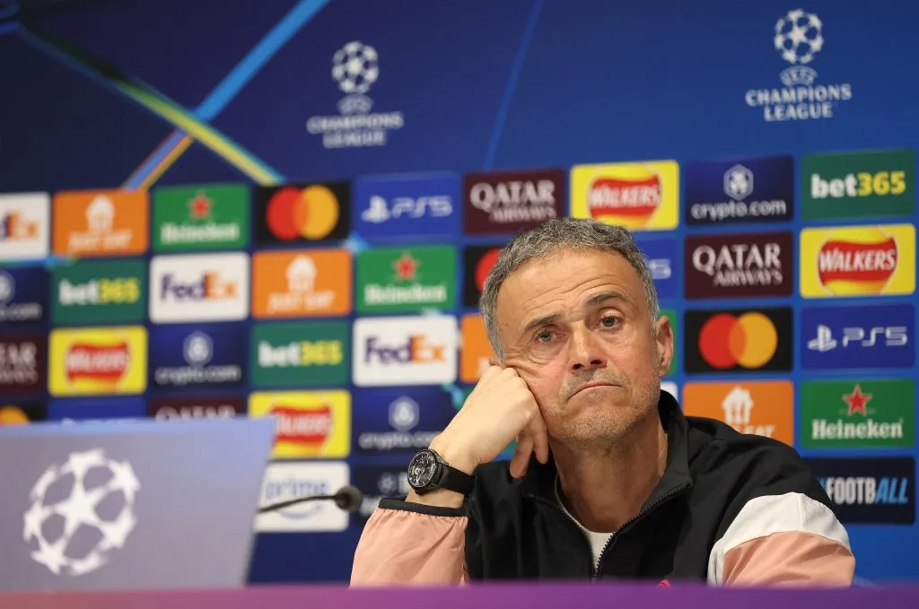 Luis Enrique durante confronto contra o Liverpool na Champions League 2024/25. (Photo by Jan Kruger/Getty Images)