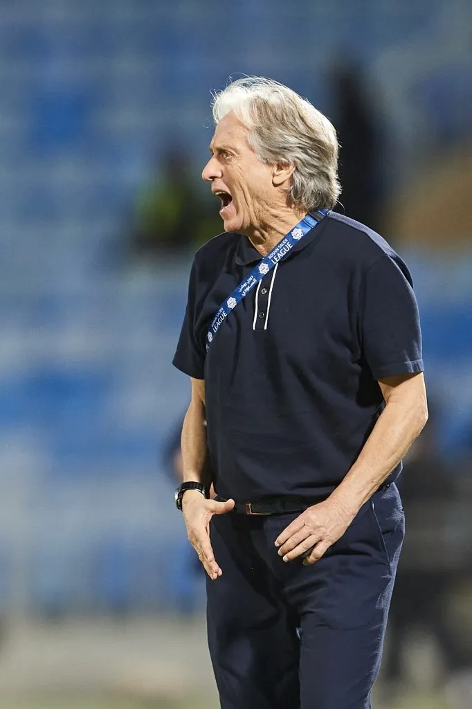 RIYADH, SAUDI ARABIA – OCTOBER 20: Manager coach Jorge Jesus from Al Hilal Saudi FC gestures during the Saudi Pro League football match between Al-Hilal and Al-Khaleej at Prince Faisal bin Fahd Stadium on October 20, 2023 in Riyadh, Saudi Arabia. (Photo by Adam Nurkiewicz/Getty Images)