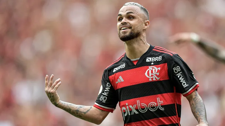 Michael comemorando gol pelo Flamengo. Foto: Thiago Ribeiro/AGIF