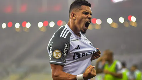 Paulinho jogador do Atletico-MG comemora seu gol durante partida contra o Flamengo no estadio Maracana pelo campeonato Brasileiro A 2023.