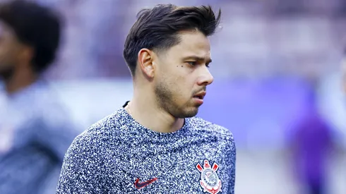 Romero durante aquecimento antes do confronto contra a Portuguesa no Campeonato Paulista de 2025.