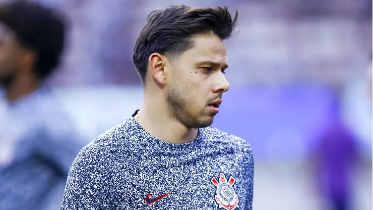 Romero durante aquecimento antes do confronto contra a Portuguesa no Campeonato Paulista de 2025.