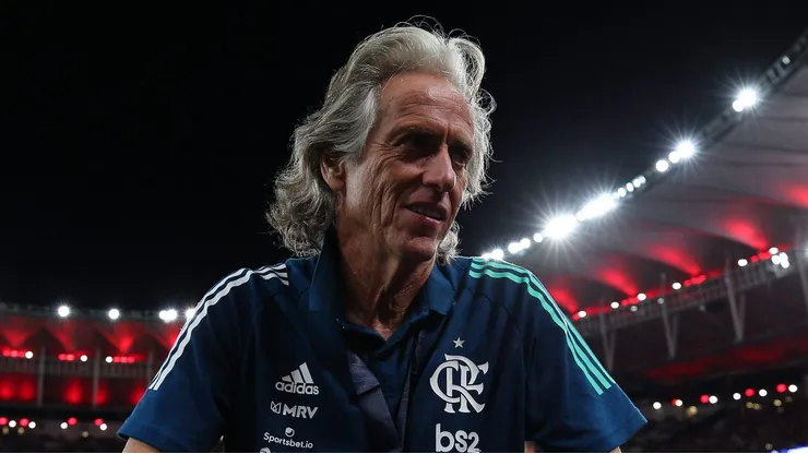 Jorge Jesus em partida pelo Flamengo. (Photo by Buda Mendes/Getty Images)