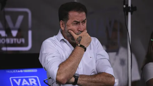 Augusto Melo presidente do Corinthians durante partida contra o Palmeiras no estádio Arena Allianz Parque pelo campeonato Paulista 2025. Foto: Ettore Chiereguini/AGIF