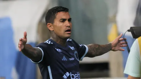 MG - BELO HORIZONTE - 02/02/2025 - MINEIRO 2025, CRUZEIRO X UBERLANDIA - Dudu jogador do Cruzeiro comemora seu gol durante partida contra o Uberlandia no estadio Mineirao pelo campeonato Mineiro 2025. Foto: Gilson Lobo/AGIF