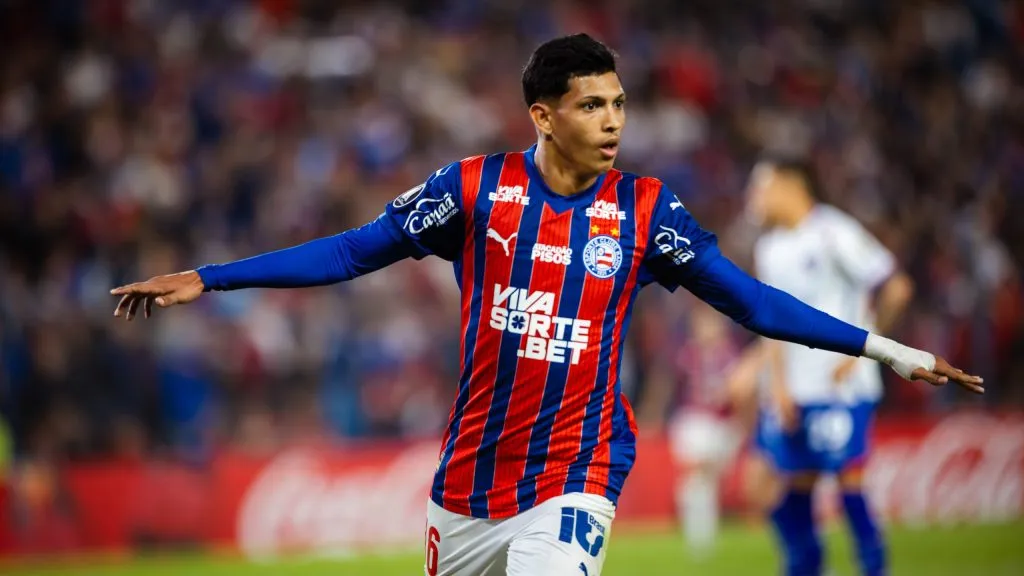 Pulga fala sobre gol pelo Bahia na Libertadores (Imagem: Letícia Martins/EC Bahia)