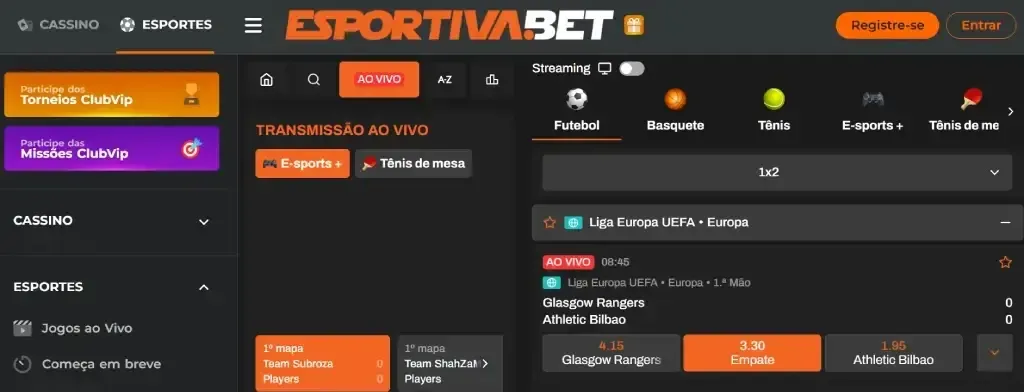 Apostas Ao Vivo Esportiva Bet