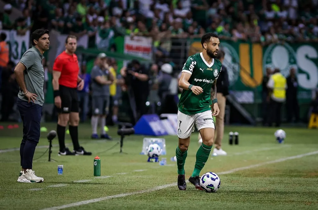 SP – SAO PAULO – 30/03/2025 – BRASILEIRO A 2025, PALMEIRAS X BOTAFOGO – Felipe Anderson jogador do Palmeiras durante partida contra o Botafogo no estadio Arena Allianz Parque pelo campeonato Brasileiro A 2025. Foto: Fabio Giannelli/AGIF
