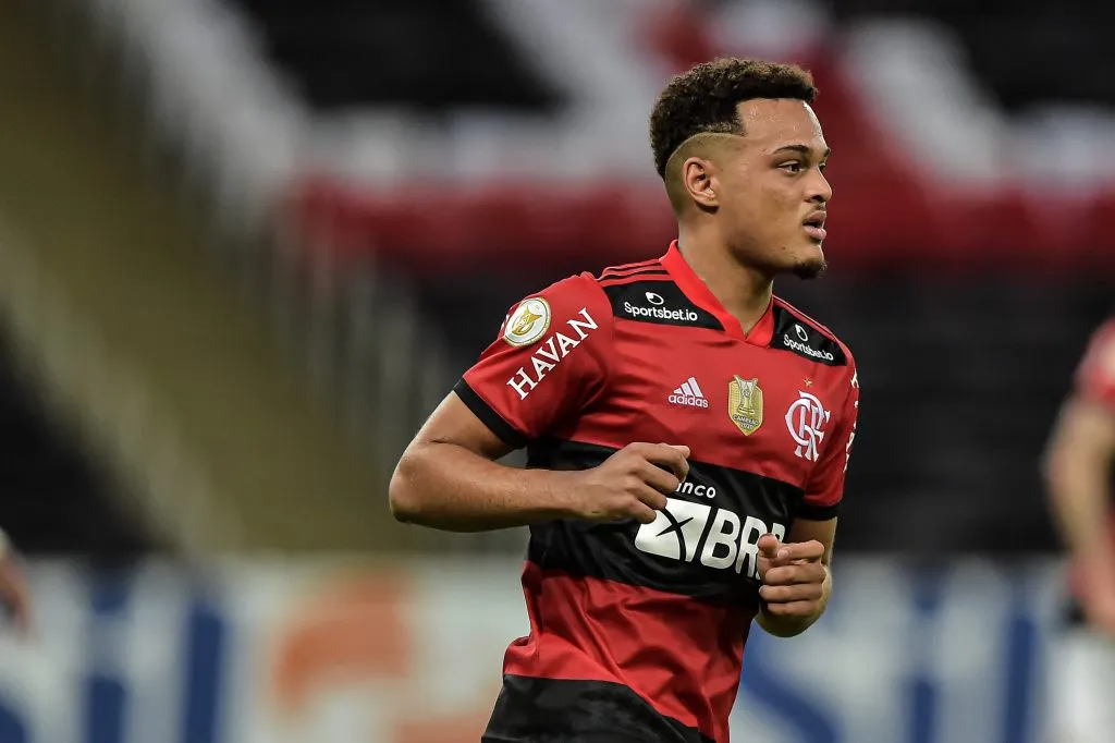 RJ – Rio de Janeiro – 11/07/2021 – BRASILEIRO A 2021, FLAMENGO X CHAPECOENSE – Rodrigo Muniz jogador do Flamengo durante partida contra o Chapecoense no estadio Maracana pelo campeonato Brasileiro A 2021. Foto: Thiago Ribeiro/AGIF