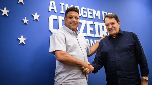 Pedro Lourenço, atual presidente do Cruzeiro, e Ronaldo