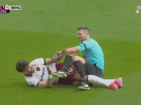 Paquetá dá carrinho em árbitro sem querer e lance repercute