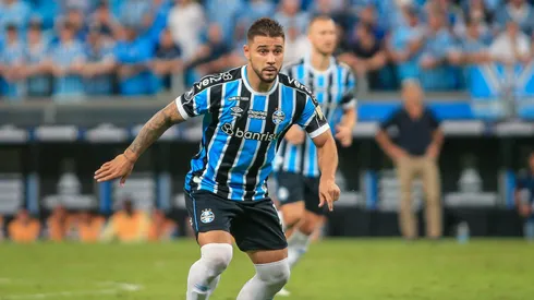 Joao Pedro jogador do Gremio durante partida contra o Huachipato no estadio Arena do Gremio pelo campeonato Copa Libertadores 2024.