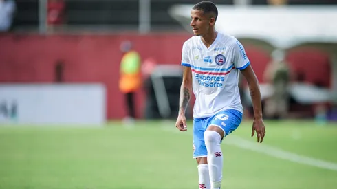 Luciano Juba jogador do Bahia durante partida contra o Vitoria no estadio Barradao pelo campeonato Baiano 2024.