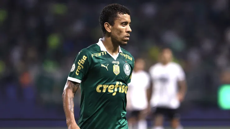 Marcos Rocha jogador do Palmeiras durante partida contra o Botafogo no estadio Arena Allianz Parque pelo campeonato Brasileiro A 2024.