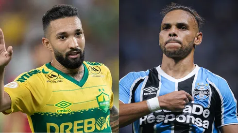 Clayson e Braithwaite se enfrentaram em Mirassol x Grêmio. Foto: AGIF