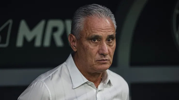 Tite tecnico do Flamengo durante partida contra o Atletico-MG no estadio Arena MRV pelo campeonato Brasileiro A 2024.