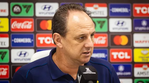 Rogério Ceni, técnico do Bahia, em coletiva de imprensa após partida contra o Nacional (Imagem: Letícia Martins/EC Bahia)