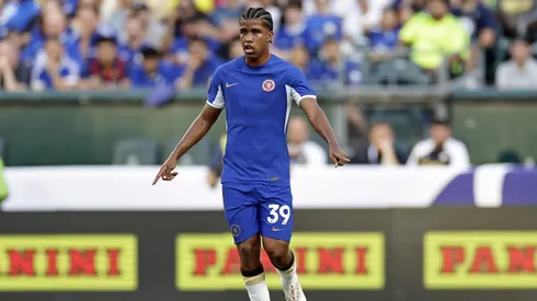 PHILADELPHIA, PENNSYLVANIA – JULY 22: Andrey Santos #39 of Chelsea in action during a pre season friendly match against the Brighton & Hove Albion on July 22, 2023 in Philadelphia, Pennsylvania. (Photo by Adam Hunger/Getty Images)