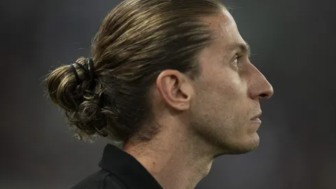 - Filipe Luis tecnico do Flamengo durante partida contra o Vasco