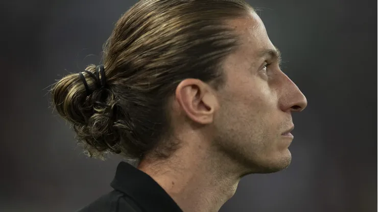 - Filipe Luis tecnico do Flamengo durante partida contra o Vasco