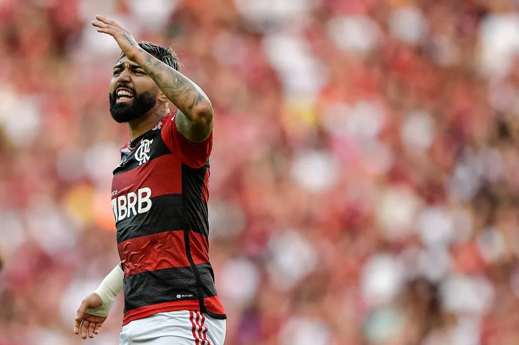 RJ – RIO DE JANEIRO – 22/07/2023 – BRASILEIRO A 2023, FLAMENGO X AMERICA – Gabigol jogador do Flamengo durante partida contra o America no estadio Maracana pelo campeonato Brasileiro A 2023. Foto: Thiago Ribeiro/AGIF