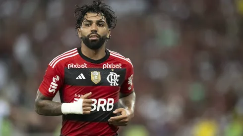 Gabigol jogador do Flamengo durante partida contra o Maringa no estadio Maracana pelo campeonato Copa do Brasil 2023.