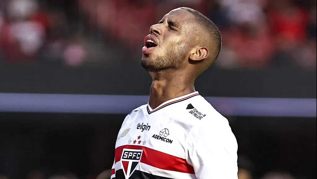 André Silva, atacante do São Paulo. Foto: Fabio Giannelli/AGIF