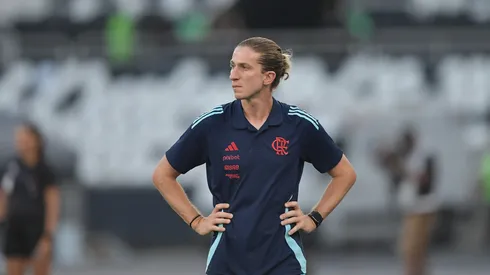 Filipe Luís técnico do Flamengo durante partida contra o Vasco no estádio Engenhão pelo campeonato Carioca 2025. Foto: Thiago Ribeiro/AGIF