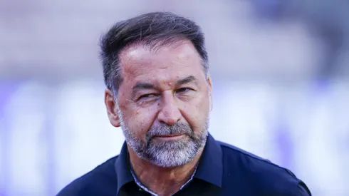 Augusto Melo presidente do Corinthians durante partida contra o Portuguesa no estadio Pacaembu pelo campeonato Paulista 2025.