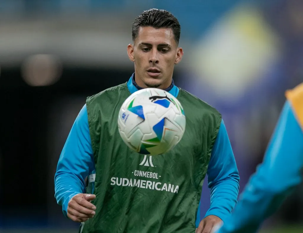 RS – PORTO ALEGRE – 08/04/2025 – COPA SUL-AMERICANA 2025, GREMIO X ATLETICO GRAU – Cristian Pavon jogador do Gremio durante partida contra o Atletico Grau no estadio Arena do Gremio pelo campeonato Copa Sul-americana 2025. Foto: Liamara Polli/AGIF