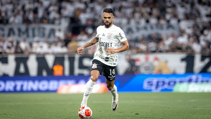 Raniele jogador do Corinthians durante partida contra o Ponte Preta no estadio Arena Corinthians pelo campeonato Paulista 2024.
