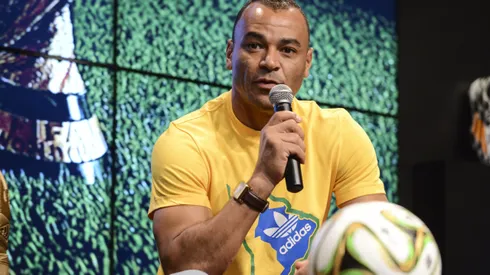 "The Dugout" YouTube Live TV Show and Press Conference with Guest Cafu on June, 13, 2014 in Rio de Janeiro, Brazil. (Photo by Raphael Dias/Getty Images for Adidas)