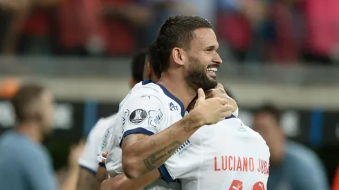 BA – SALVADOR – 24/04/2025 – COPA LIBERTADORES 2025, BAHIA X ATLETICO NACIONAL – Willian Jose jogador do Bahia comemora seu gol durante partida contra o Atletico Nacional no estadio Fonte Nova pelo campeonato Copa Libertadores 2025. Foto: Jhony Pinho/AGIF