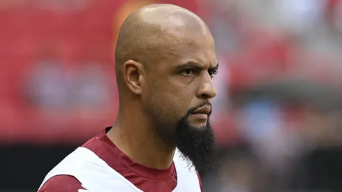 Felipe Melo durante confronto entre Fluminense e Bangu no Campeonato Carica de 2023.