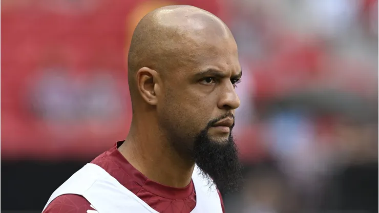 Felipe Melo durante confronto entre Fluminense e Bangu no Campeonato Carica de 2023.