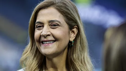 Leila Pereira presidente do Palmeiras antes da partida
