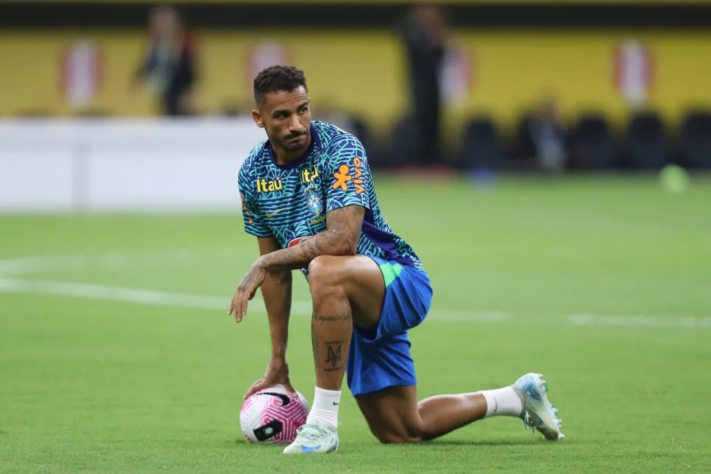 BRASILIA, BRAZIL – OCTOBER 15: Danilo of Brazil looks on prior the FIFA World Cup 2026 South American Qualifier match between Brazil and Peru at Arena BRB Mané Garrincha on October 15, 2024 in Brasilia, Brazil.  (Photo by Wagner Meier/Getty Images)