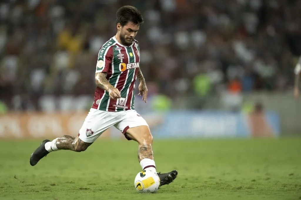 RJ – Rio de Janeiro – 09/11/2022 – BRASILEIRO A 2022, FLUMINENSE X GOIAS – Nathan jogador do Fluminense durante partida contra o Goias no estadio Maracana pelo campeonato Brasileiro A 2022. Foto: Jorge Rodrigues/AGIF