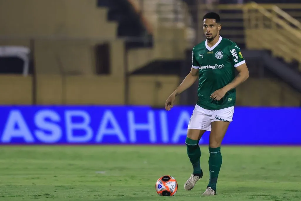Murilo jogador do Palmeiras durante partida contra o São Bernardo no estádio Primeiro de Maio pelo campeonato Paulista 2025. Foto: Marcello Zambrana/AGIF