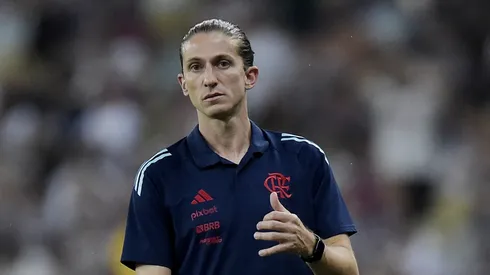 Filipe Luis técnico do Flamengo durante partida contra o Fluminense no estádio Maracanã pelo campeonato Carioca 2025. Foto: Alexandre Loureiro/AGIF