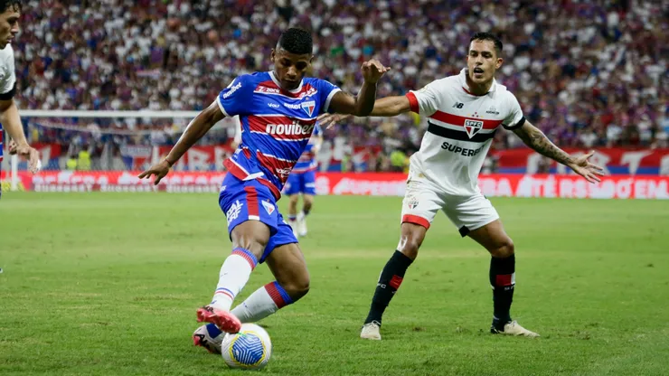 Hércules jogador do Fortaleza durante partida contra o São Paulo no estádio Arena Castelão pelo campeonato Brasileiro A 2024. Foto: Baggio Rodrigues/AGIF