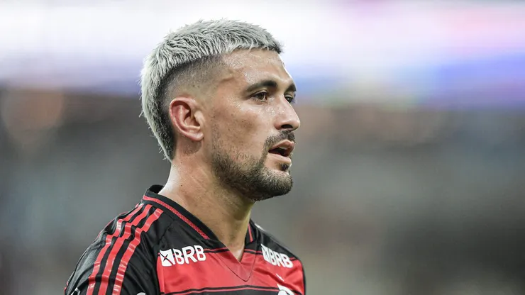 Arrascaeta jogador do Flamengo durante partida contra o Marica no estadio Maracana pelo campeonato Carioca 2025.