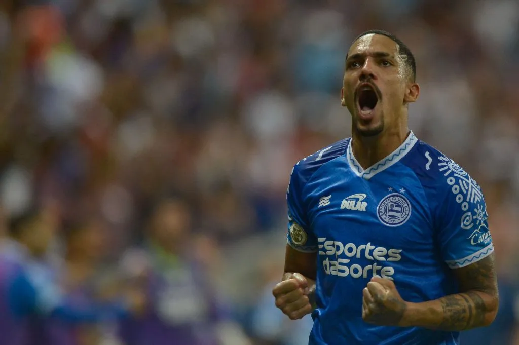 BA – SALVADOR – 20/11/2024 – BRASILEIRO A 2024, BAHIA X PALMEIRAS – Gilberto jogador do Bahia durante partida contra o Palmeiras no estadio Arena Fonte Nova pelo campeonato Brasileiro A 2024. Foto: Jhony Pinho/AGIF