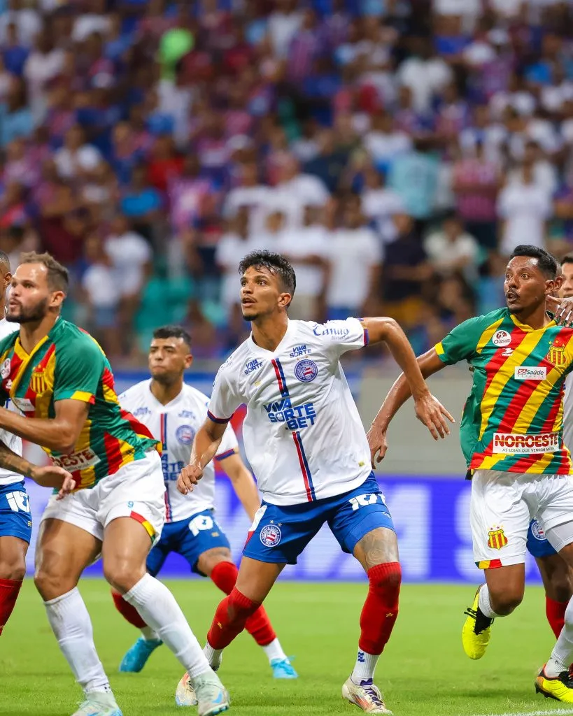 Kauã Davi, jogador do Bahia, em partida contra o Sampaio Corrêa (Imagem:Catarina Brandão/EC Bahia)