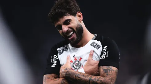 SP – SAO PAULO – 03/05/2025 – BRASILEIRO A 2025, CORINTHIANS X INTERNACIONAL – Yuri Alberto jogador do Corinthians comemora seu gol durante partida contra o Internacional no estadio Arena Corinthians pelo campeonato Brasileiro A 2025. Foto: Ettore Chiereguini/AGIF